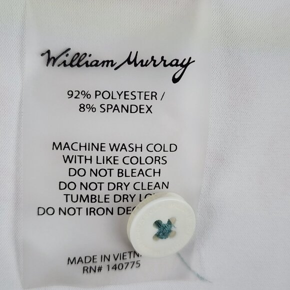 William Murray Shirt Mens Large Multi Bugs Print S/S Golf Polo - Picture 8 of 8